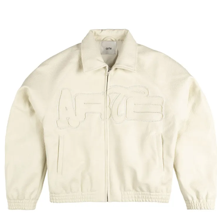 Arte Antwerp Big Logo Leather Jacket