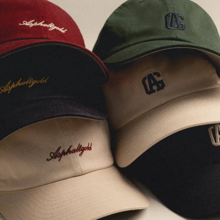 Asphaltgold Script Cotton Twill Cap