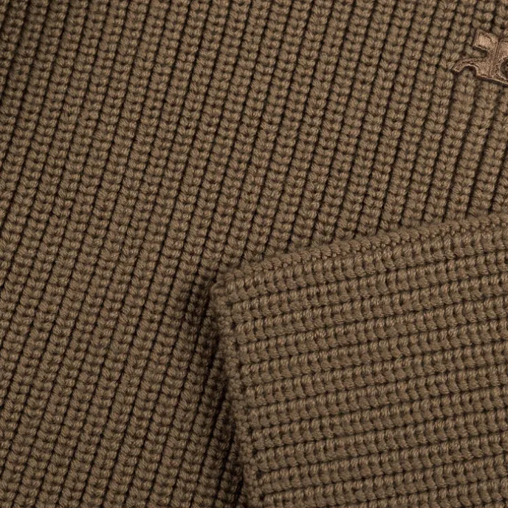 Courreges Ribbed Wool Trucker Sweater