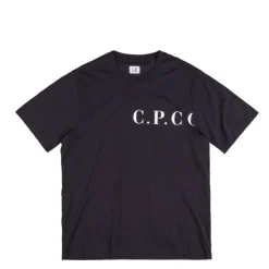 C.P. Company 30/1 Jersey Front-Back Logo T-Shirt