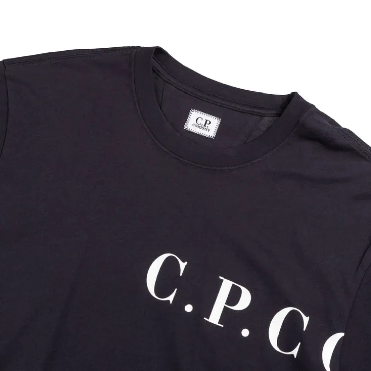C.P. Company 30/1 Jersey Front-Back Logo T-Shirt
