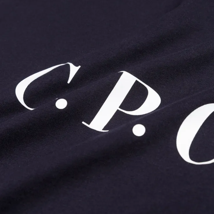 C.P. Company 30/1 Jersey Front-Back Logo T-Shirt