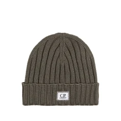 C.P. Company Extra Fine Merino Wool Knit Logo Beanie