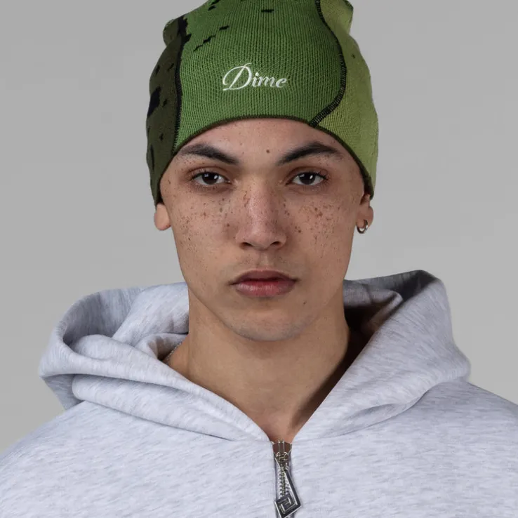 Dime Reverse Stitch Skully Beanie