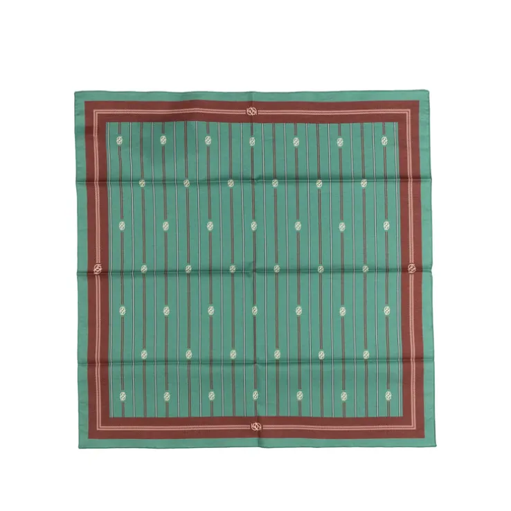 Drole de Monsieur Le Foulard Rayé Monogramme