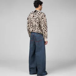 ERL Baggy Indiana Distressed Jeans Woven