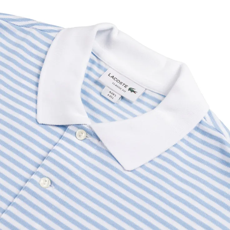 Lacoste Classic Fit Striped Petit Piqué Polo Shirt