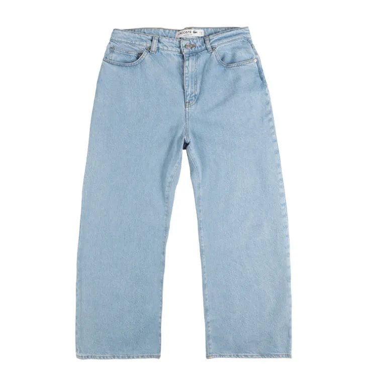 Lacoste Loose Fit Branded 5 Pocket Jeans