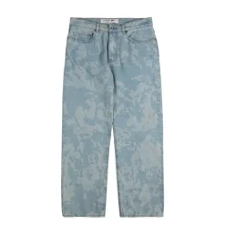 Lacoste Straight Leg Print Motif Denim Jeans