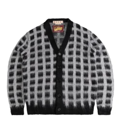 Marni Brushed Check Fuzzy Wuzzy Cardigan
