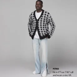 Marni Brushed Check Fuzzy Wuzzy Cardigan
