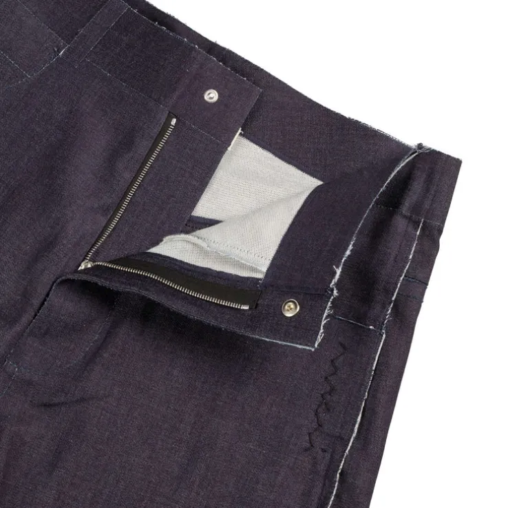 Marni Deep Blue Stretch Denim Trompe L'oeil Bermuda-Short