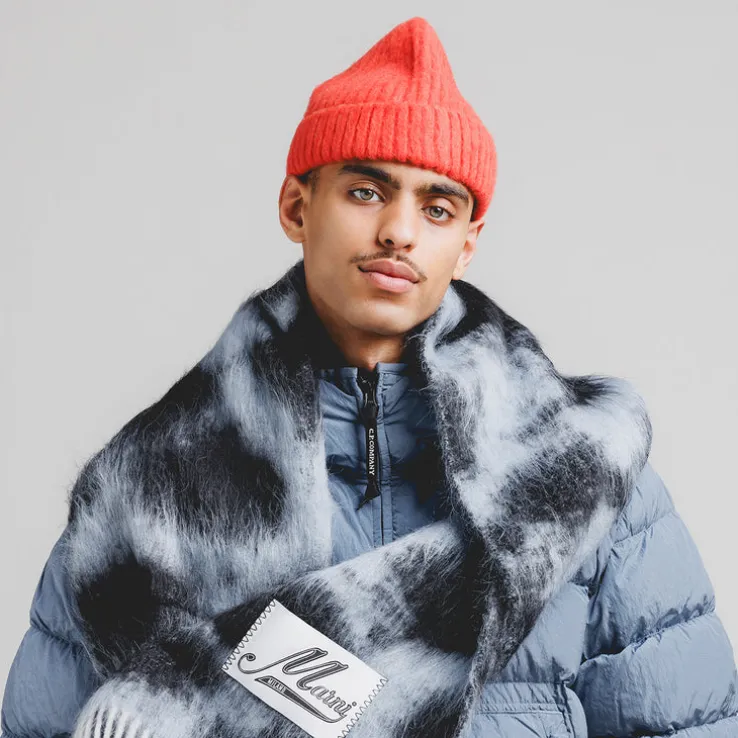 Marni Leopard Wool Blend Scarf