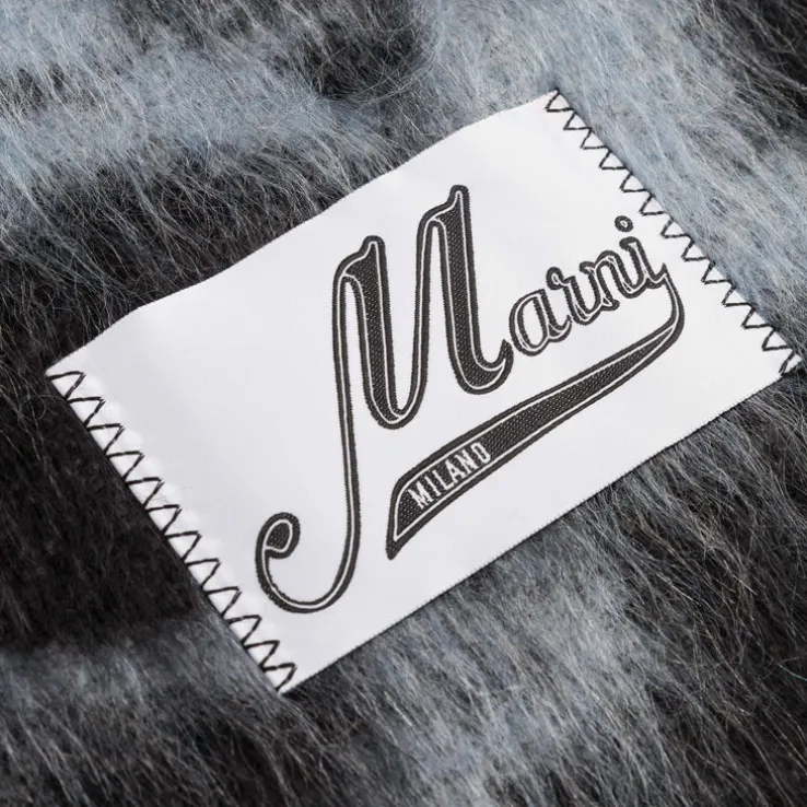 Marni Leopard Wool Blend Scarf