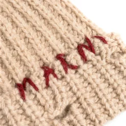 Marni Ribbed Beanie Whit Hand Stitched Logo