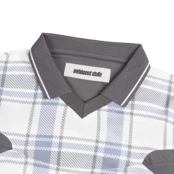 Metalwood Paneled 3/4 Sleeve Polo