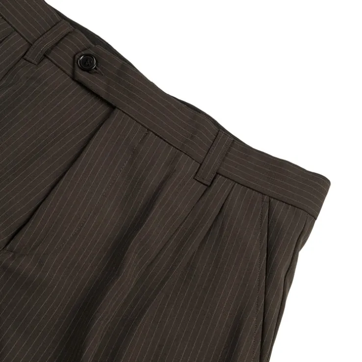 mfpen Classic Trousers (Brown Pinstripe)