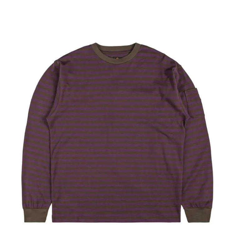 Needles L/S Crew Neck Tee - Cotton Stripe Jersey