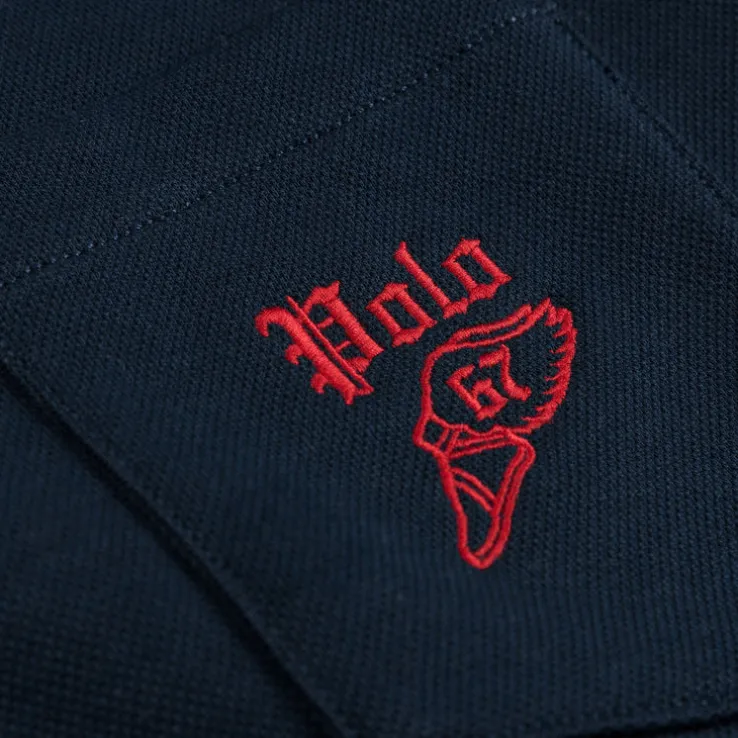 Polo Ralph Lauren Double-Knit Mesh Collared Sweatshirt