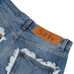 Sefr Frayed Cut Jeans