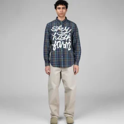 Sky High Farm Universe Hybrid Button Down Shirt Woven Knit