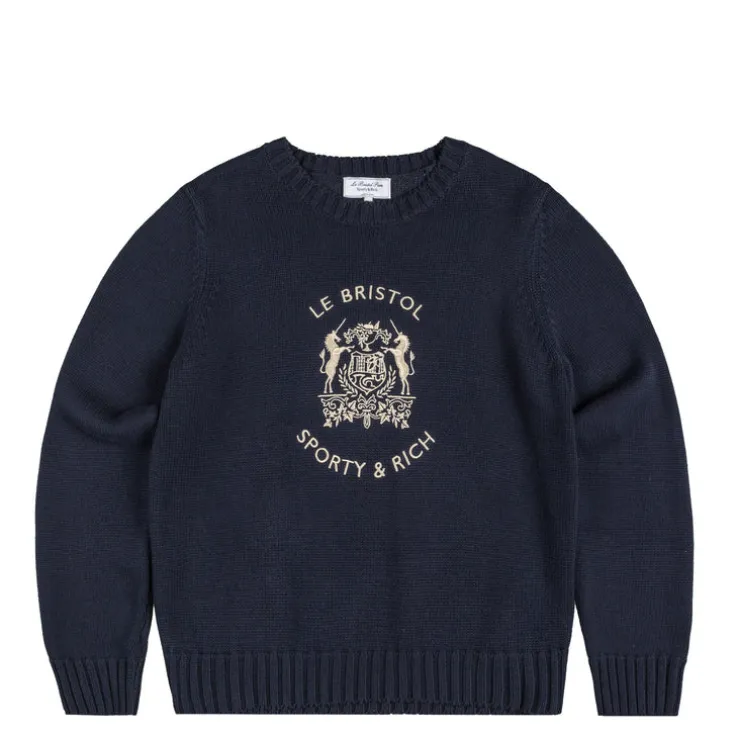 Sporty & Rich Bristol Crest Knitted Sweater